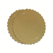 PLATO CARTON DORADO LISO Nº9 18CM REDONDO
