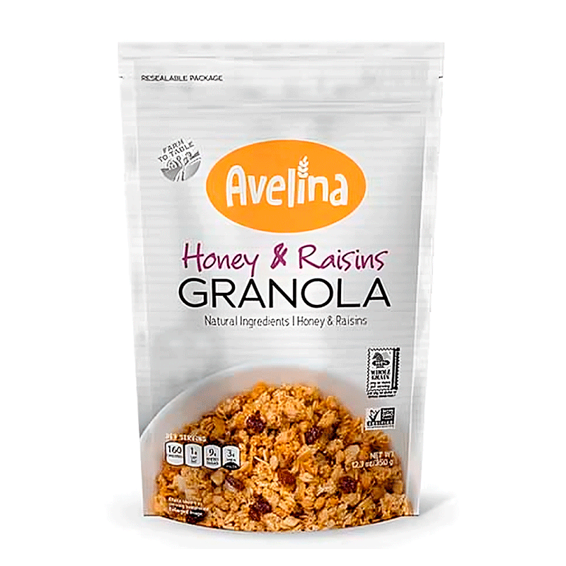 GRANOLA MIEL Y PASAS AVELINA 350GR