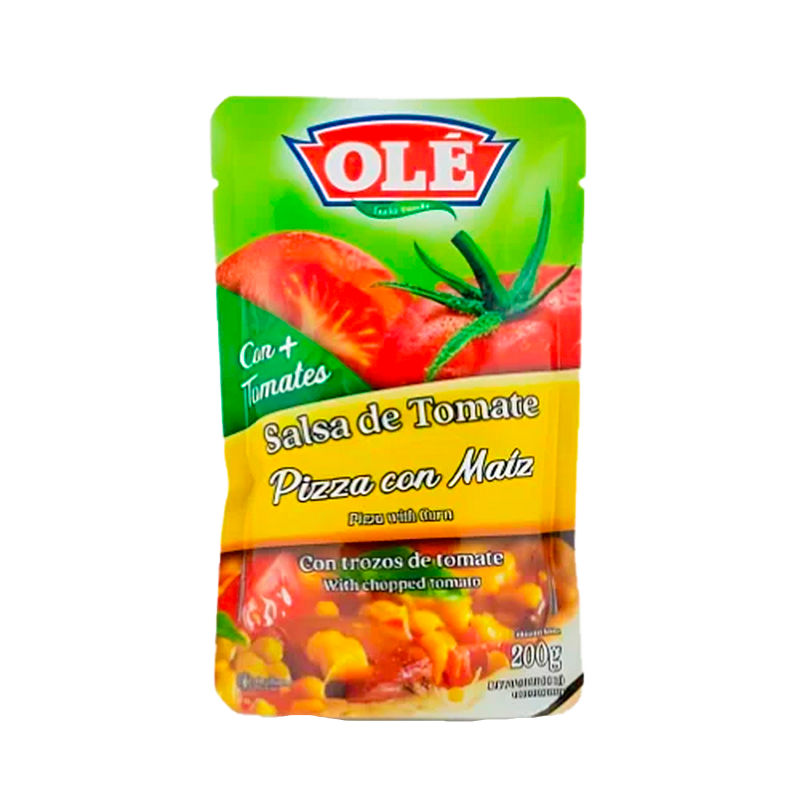 SALSA DE TOMATE OLE PIZZA CON MAIZ 200G